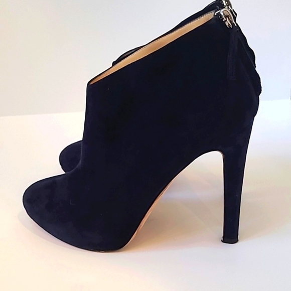 Barneys New York Suede Heeled Booties - Picture 2 of 11